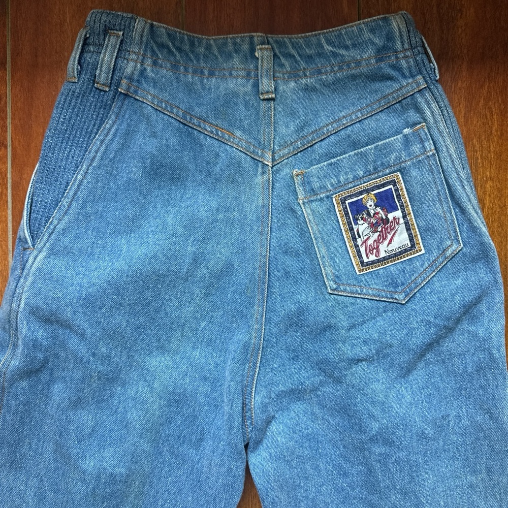 Women’s Classic Blue Denim Jeans with Back Patch